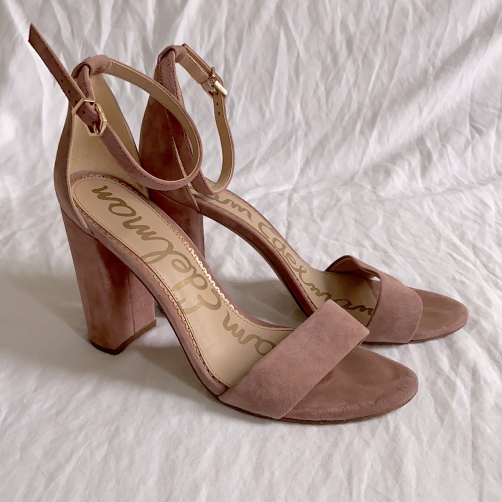 Same Edelman YARO block heels rose velvet